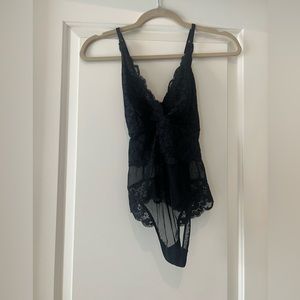 Black Hot As Hell Lace Bodysuit